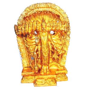 Gold Plated Brass Vishnu Statue