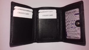 Mens Leather Tri-Fold Wallet