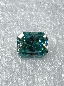 Emerald Moissanite Diamond,Blue Colour