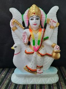 White Marble Brahmani Mata Statue