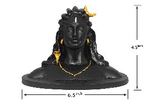 4.5x6.5 Inch Black Lord Shiva Statue