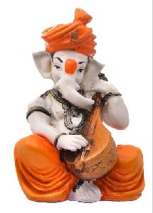 Lord Ganesha Playing Veena Statue