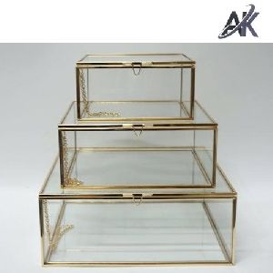 Glass Box with Golden Frame