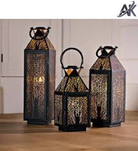 Metal decorative candle lanterns
