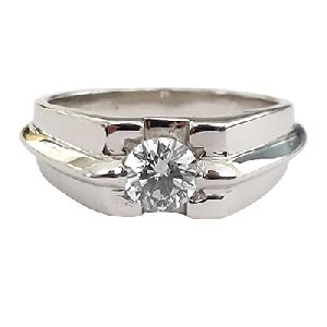 Solid White Gold Diamond Engagement Ring