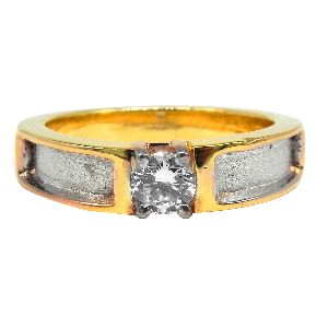 14kt gold solitaire diamond certified ring