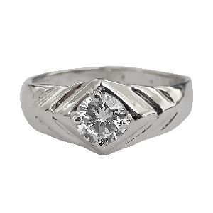 Solitaire Diamond Ring Certified.