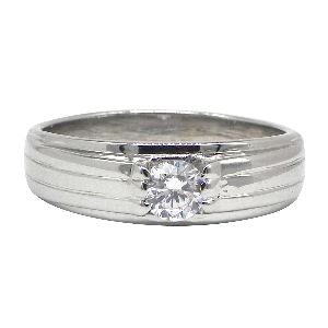 White Gold Diamond Solitaire Engagement Ring 14k