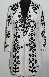 Ladies Embroidered Wool Cover Up