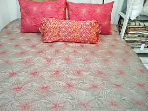 Quilted and Embroidered Bed Cover Set