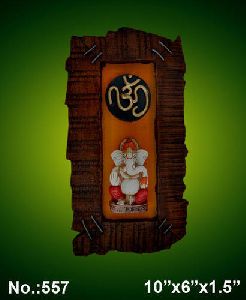 Fiber Ganesha Wall Hanging, Shape : Rectangular