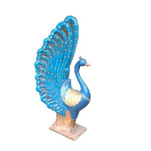 Fibre Peacock Statue