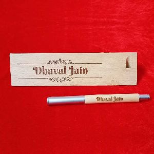 Personalized engraved Wooden Pen and Wooden Box