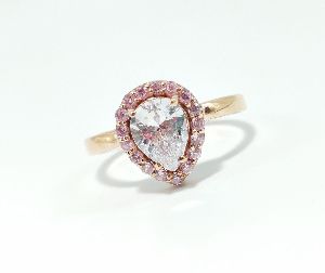 Pink and White Cubic Zirconia Gemstone