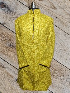Yellow Kashmiri Monochromatic Coat