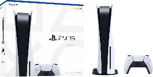 Sony PlayStation 5 (PS5) Digital Edition with Wireless Controller - White/Black