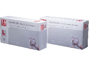 Basic Brand Synthetic Vinyl Exam Gloves 100pcs per Box