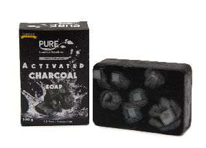 Activated Charcoal With Chips Soap. 