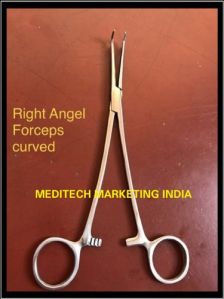 Polished Stainless Steel Right Angle Forceps, For Clinical, Hospital, Size : 6inch, 8inch