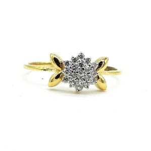 Ladies Diamond Ring Daily Wear Ring Hallmarked Gold Ring For Women's