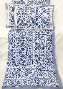 Designer Hand Block Cotton Bedsheet