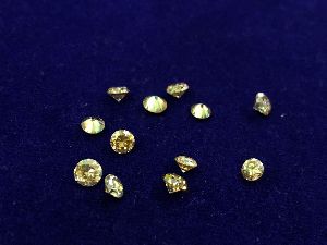 Moissanite Diamond,Round Shape,VVS,Yellow color