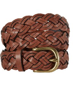 Ladies Braided Leather Belts