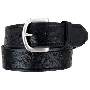 Mens Embossed Leather Belts