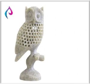 Hand Carved Owl Statue