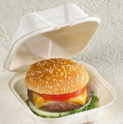 Mahalaxmi Biodegradable Burger Box, Size : 4 Inch