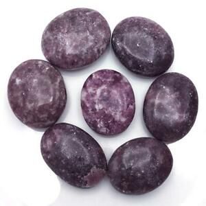 Lepidolite Oval Shaped Loose Palm Stones