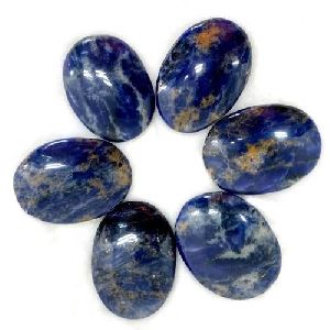 Sodalite Oval Shaped Loose Palm Stones
