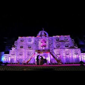 Fiber wedding stage, Jaimala stage, FRP pillar and panels for wedding decoration