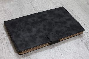 Black TPU Vintage Flip Cover with Magnetic Lock