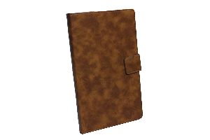 Brown TPU Vintage Flip Cover with Magnetic Lock