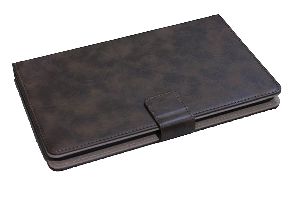 Tan TPU Vintage Flip Cover with Magnetic Lock