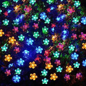 Crystal Flowers String Lights (warm white, multicolored)