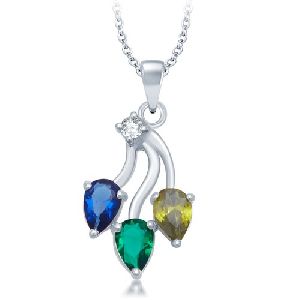 Opal Stone Silver Pendant