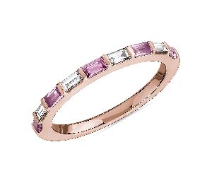 Rose Gold Pink Sapphire Ring