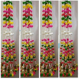 Artificial Flower With Beads Garlands For Balcony Decoration Indoor or Outdoor Decor Garlands