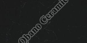 Black Carrara Series Quartz Tile