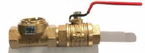 bronze sight glass with bronze ball valve