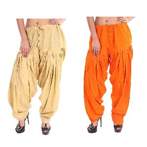 WOMEN COTTON SEMI PATIALA SALWAR