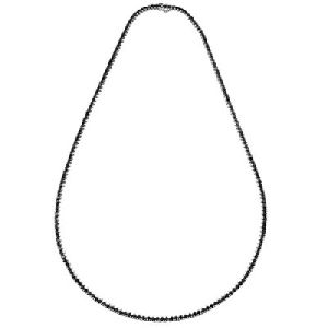 17.50 Carat Black Diamond Tennis Necklace In 14k White Gold For Men’s Online