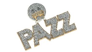 PAZZ Sign Hip-Hop Pendant In 14k White Gold