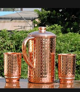 copper jugs glass