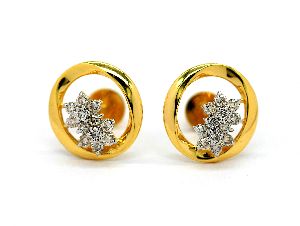 Diamond Earrings 18K hallmarked Solid Gold Earrings for Women's