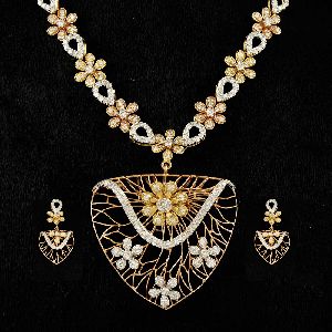 Diamond Necklace Set traditional wear for Women's