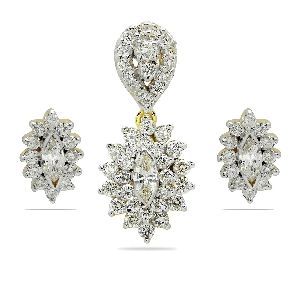 Diamond Pendant Set With Marquise Style Flat 20 % off on this Pendant set Buy early