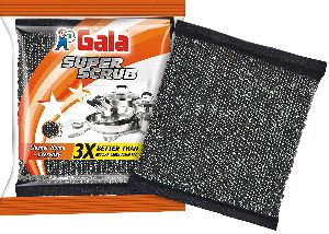 Gala Super Scrub Set &amp;ndash; Made of Steel &amp;ndash; Black &amp;ndash; Pack of 6